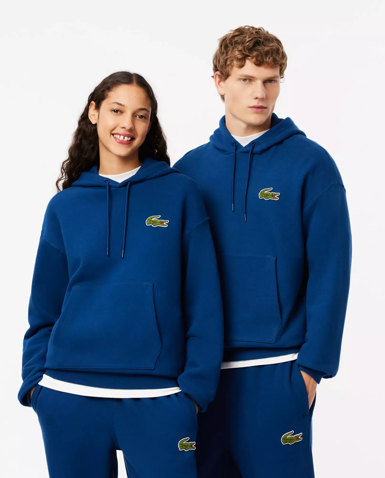 LACOSTE Синяя толстовка с капюшоном 