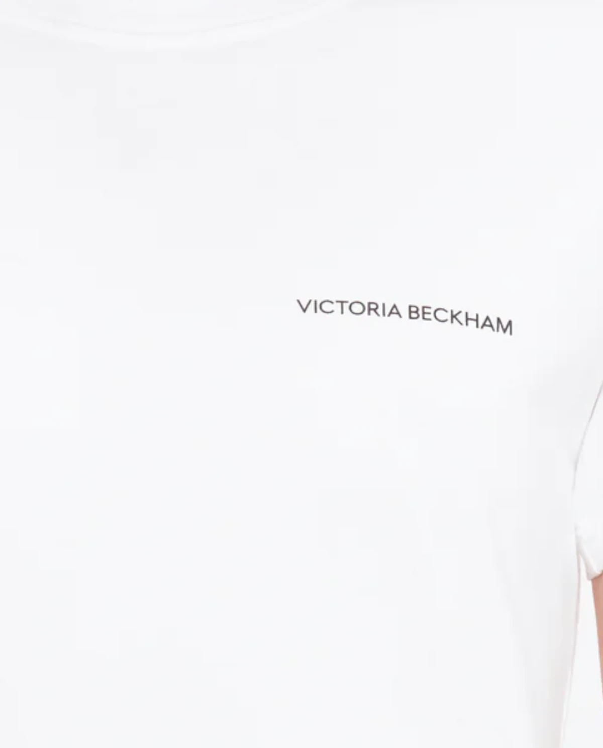 VICTORIA BECKHAM Біла бавовняна футболка з логотипом