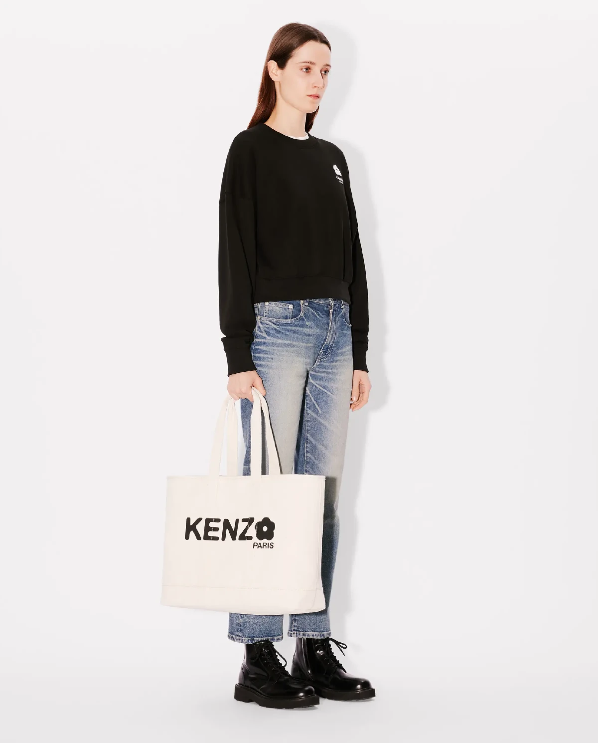 KENZO Біла сумка-шопер Kenzo Utility Large