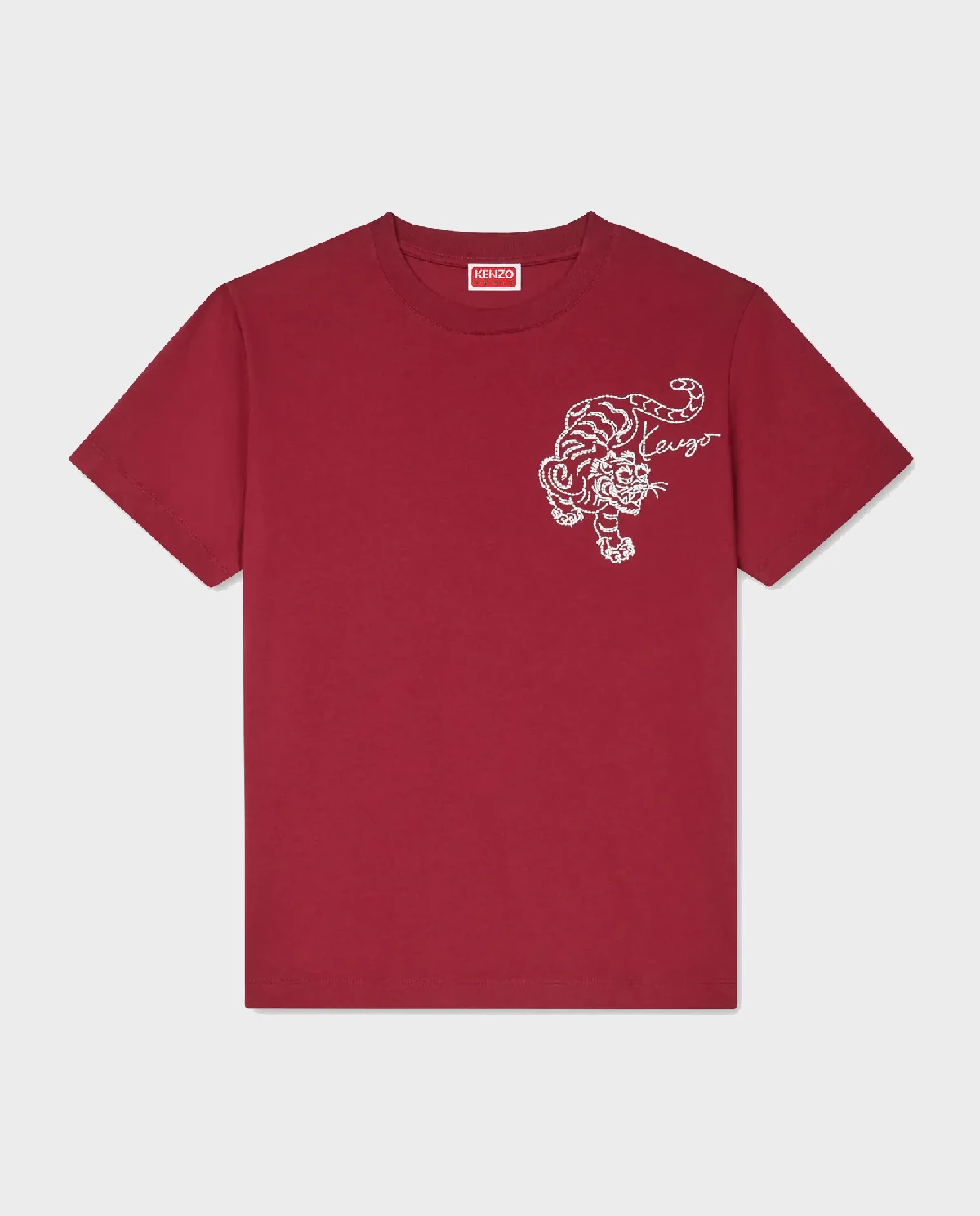 Футболка з вишивкою KENZO Maroon Star Tiger