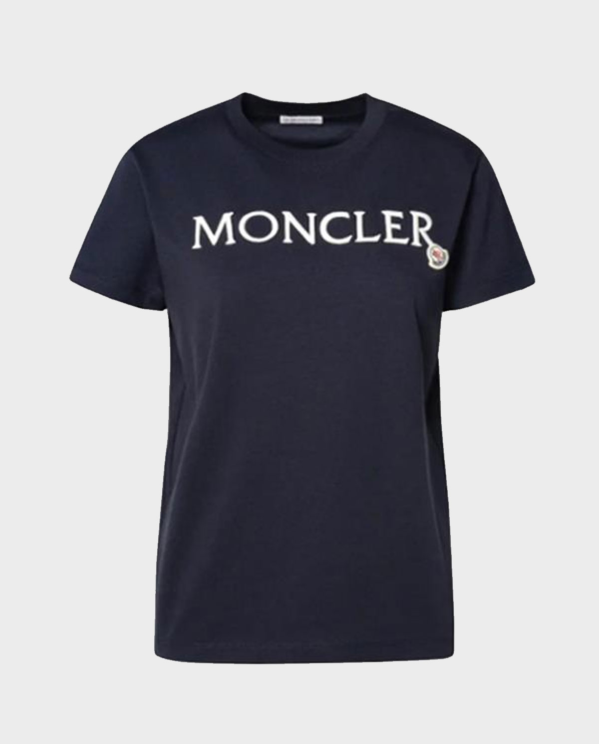 MONCLER Темно-синя футболка з логотипом