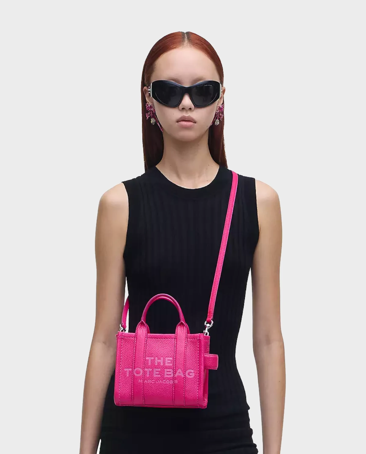 MARC JACOBS Pink The Crossbody Tote Handbag