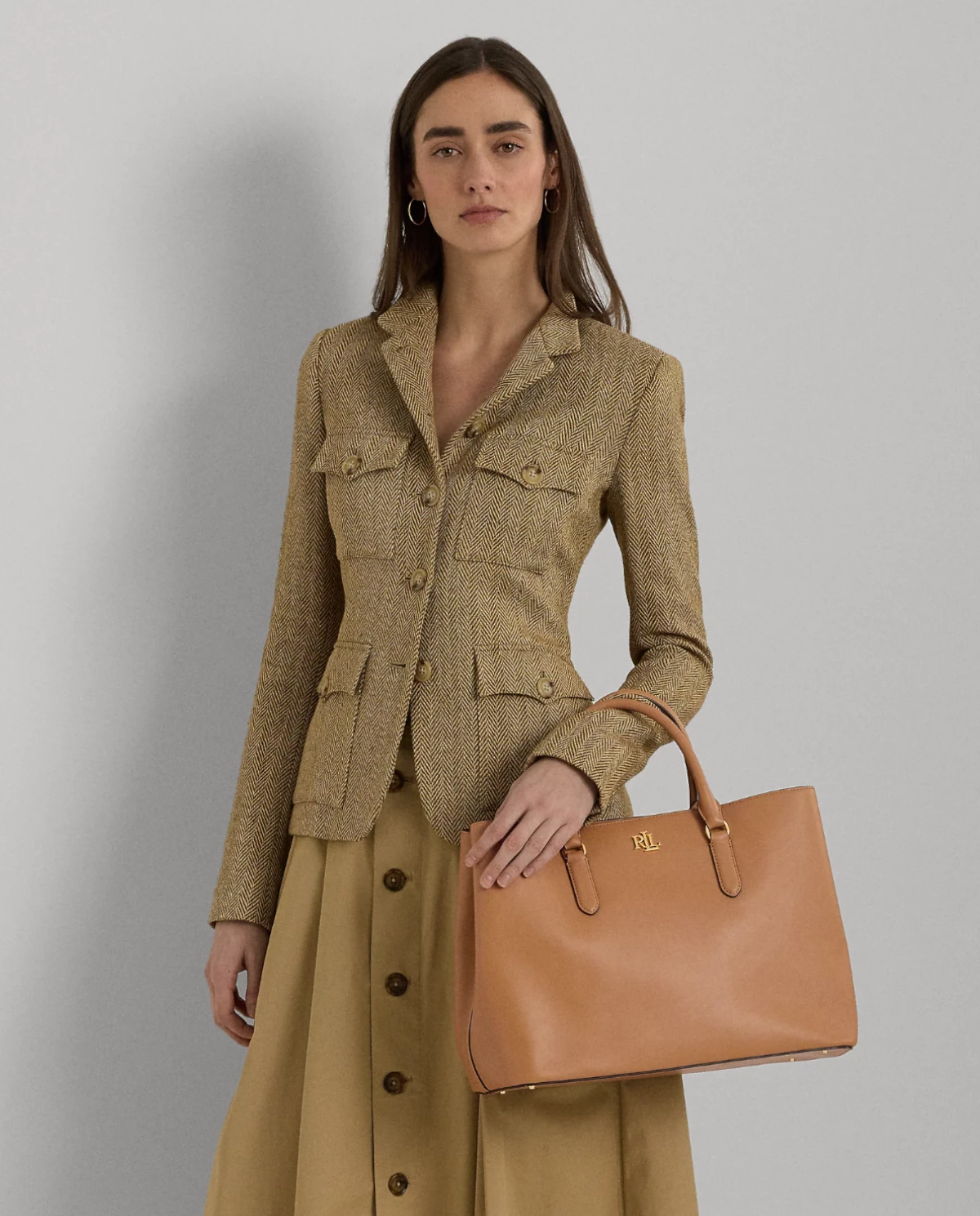 LAUREN BY RALPH LAUREN Шкіряна велика сумка Mercy Satchel