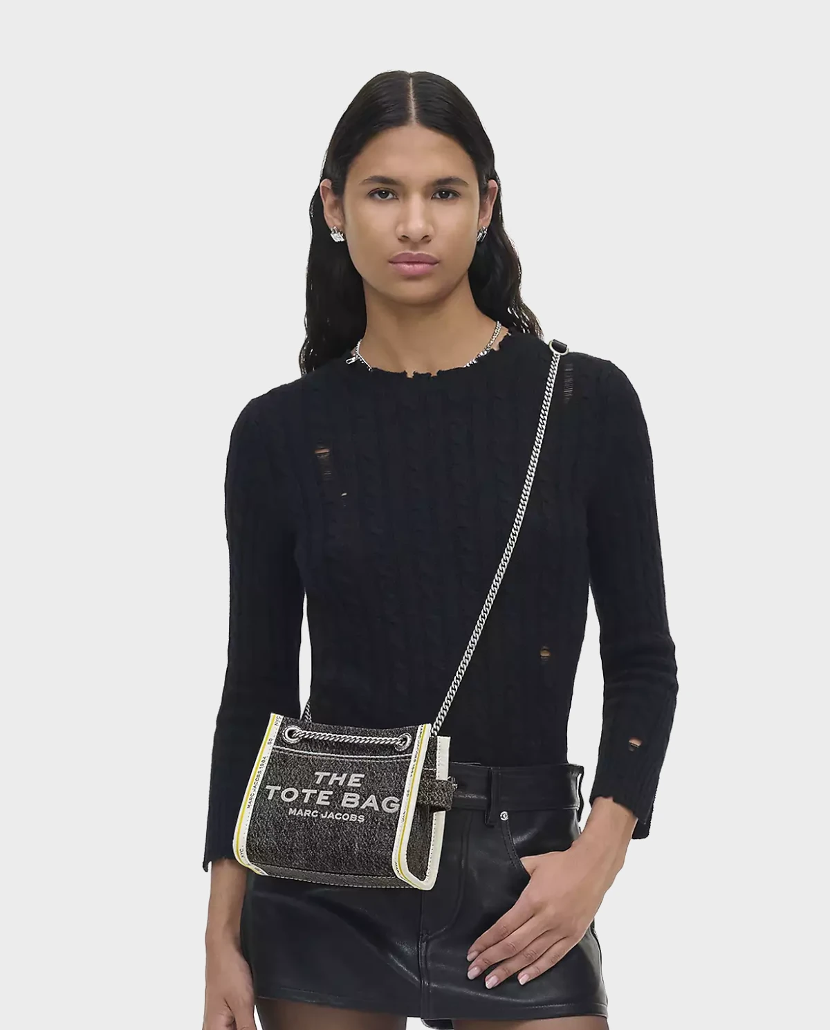 MARC JACOBS Сумочка The Denim Chain Crossbody Tote Bag