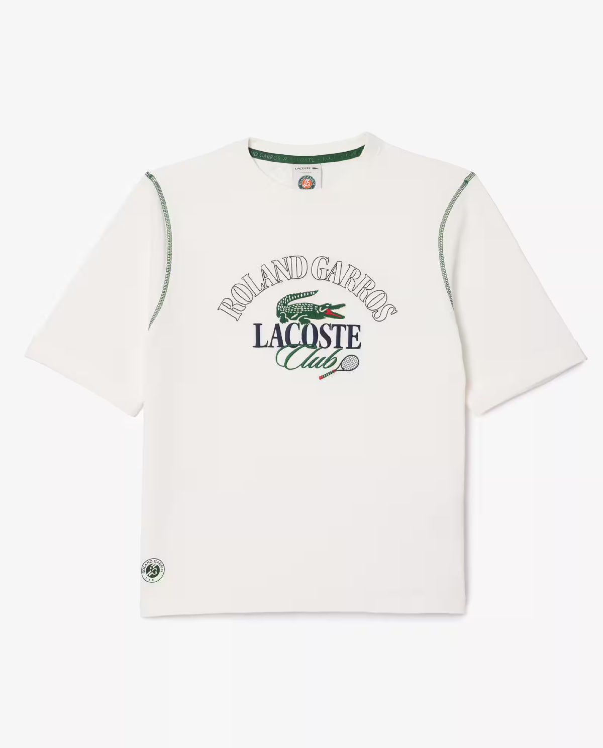 LACOSTE Біла футболка з лінії Roland Garros