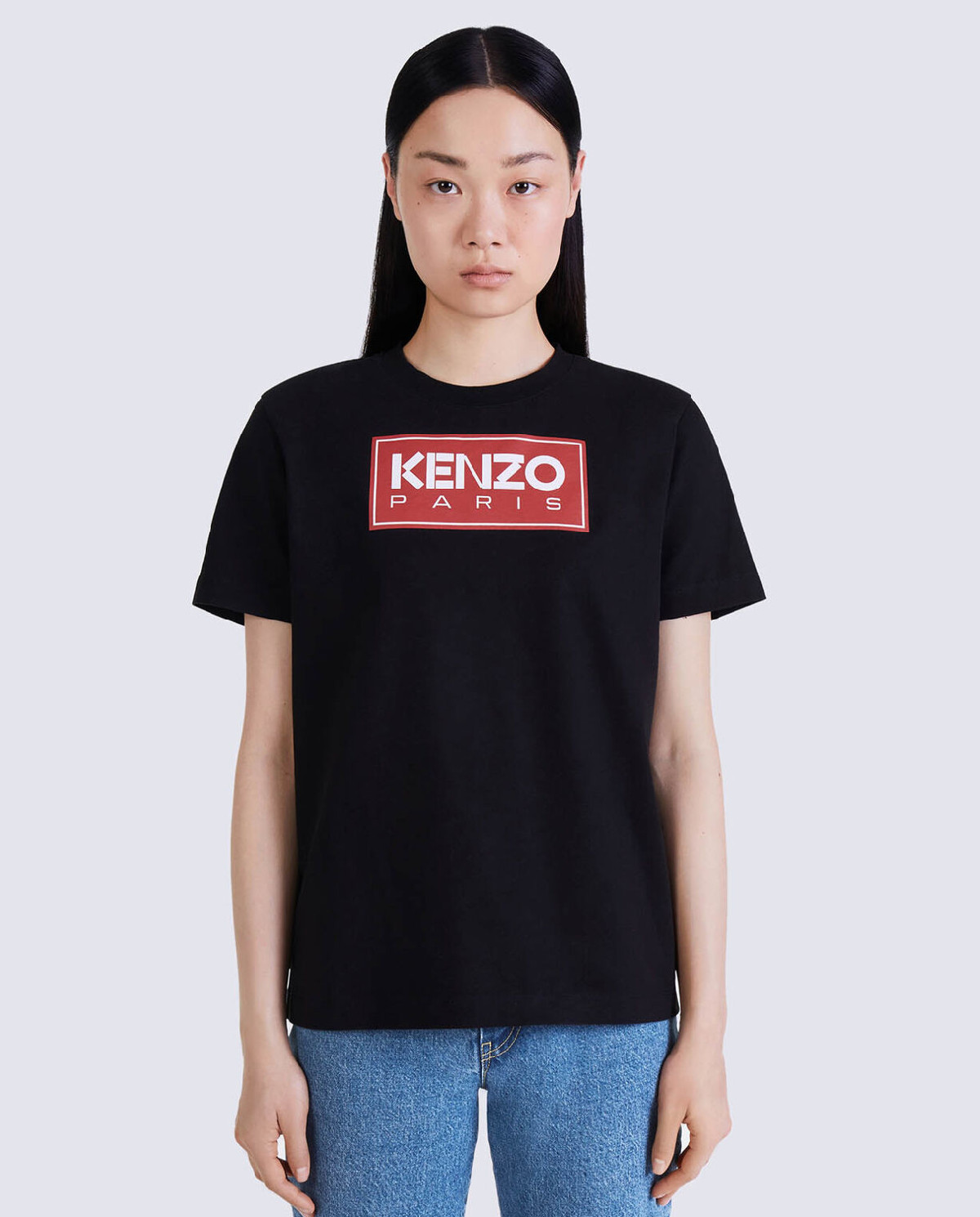 Бавовняна чорна футболка з логотипом KENZO