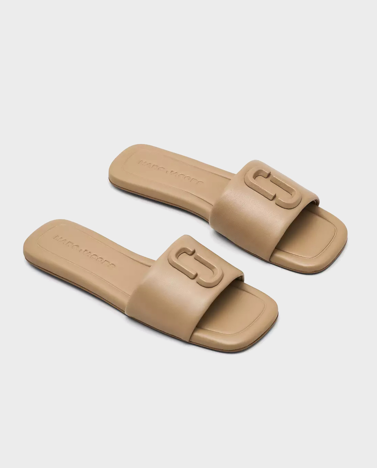 MARC JACOBS Бежеві шльопанці The J Marc Leather Sandal