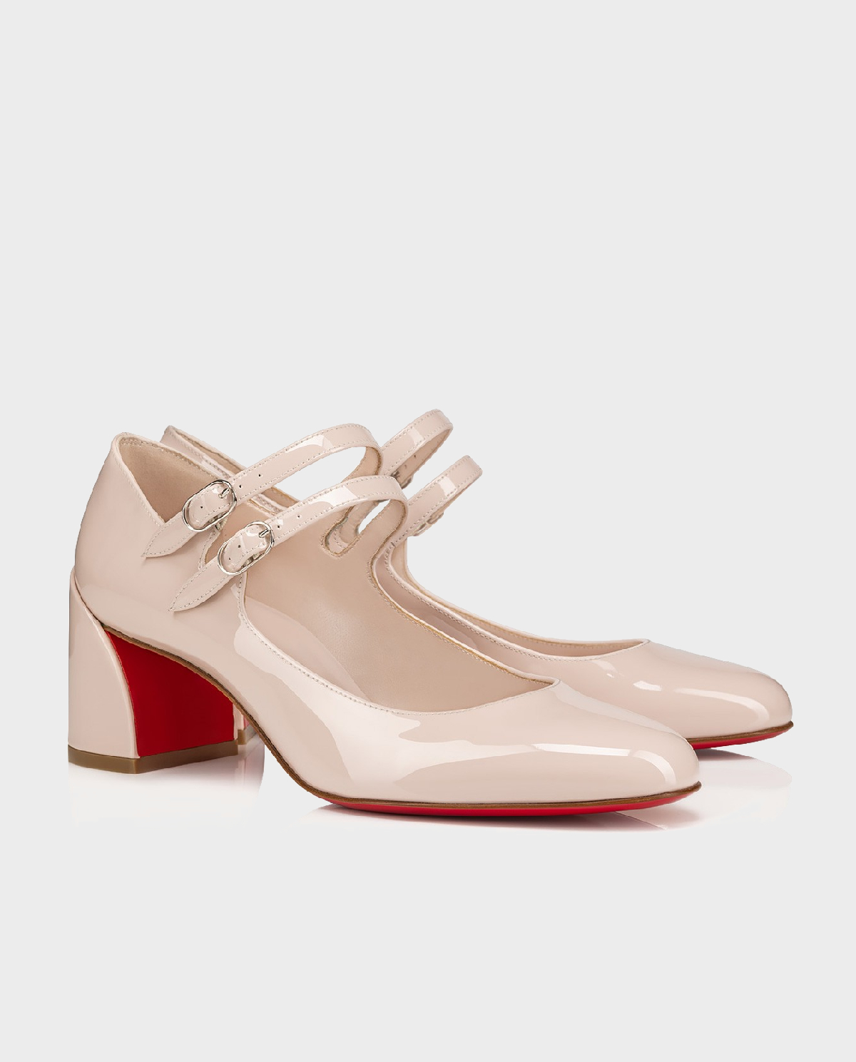 Бежевые лакированные туфли Miss Jane от CHRISTIAN LOUBOUTIN