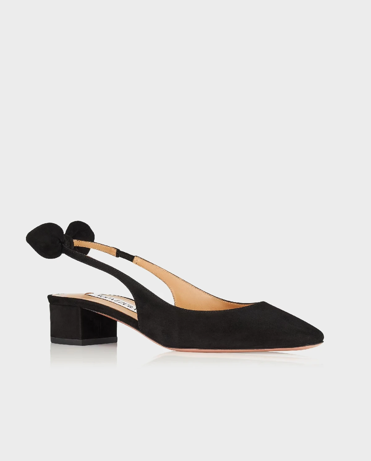 Балерины AQUAZZURA Black Bow Tie Sling 35  