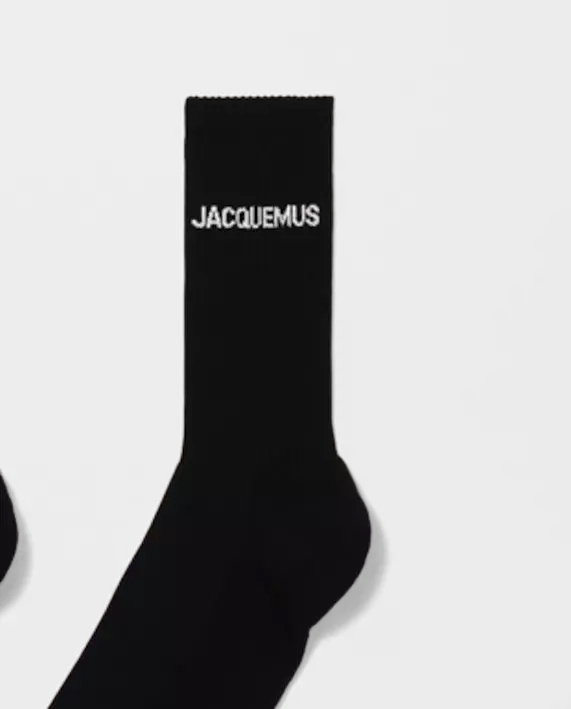 JACQUEMUS Чорні шкарпетки з логотипом