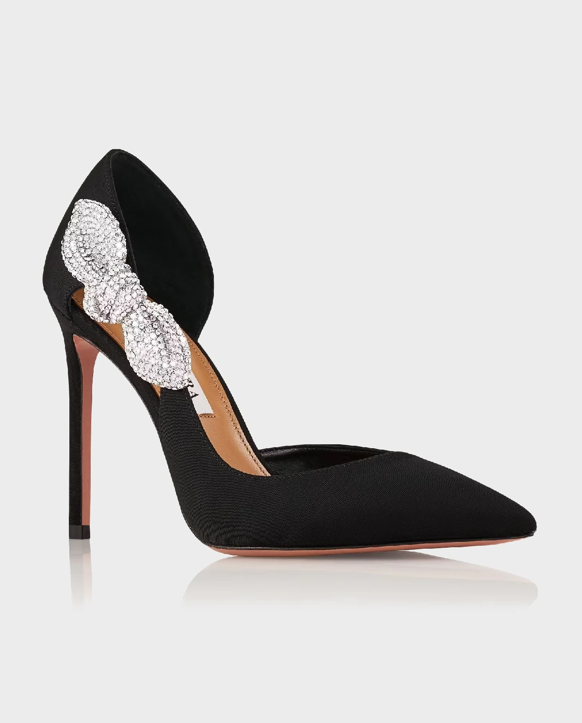 AQUAZZURA Чорні шпильки AQUAZZURA Black Very Bow Tie Crystal 105