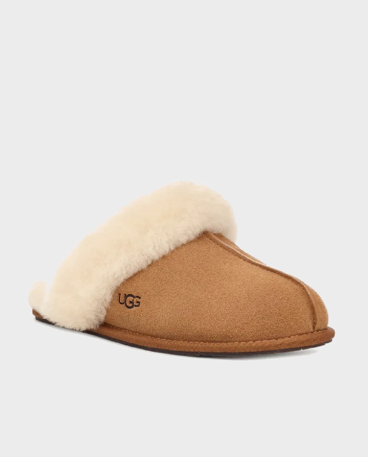 Шлепанцы UGG Light brown leather Scuffette II 