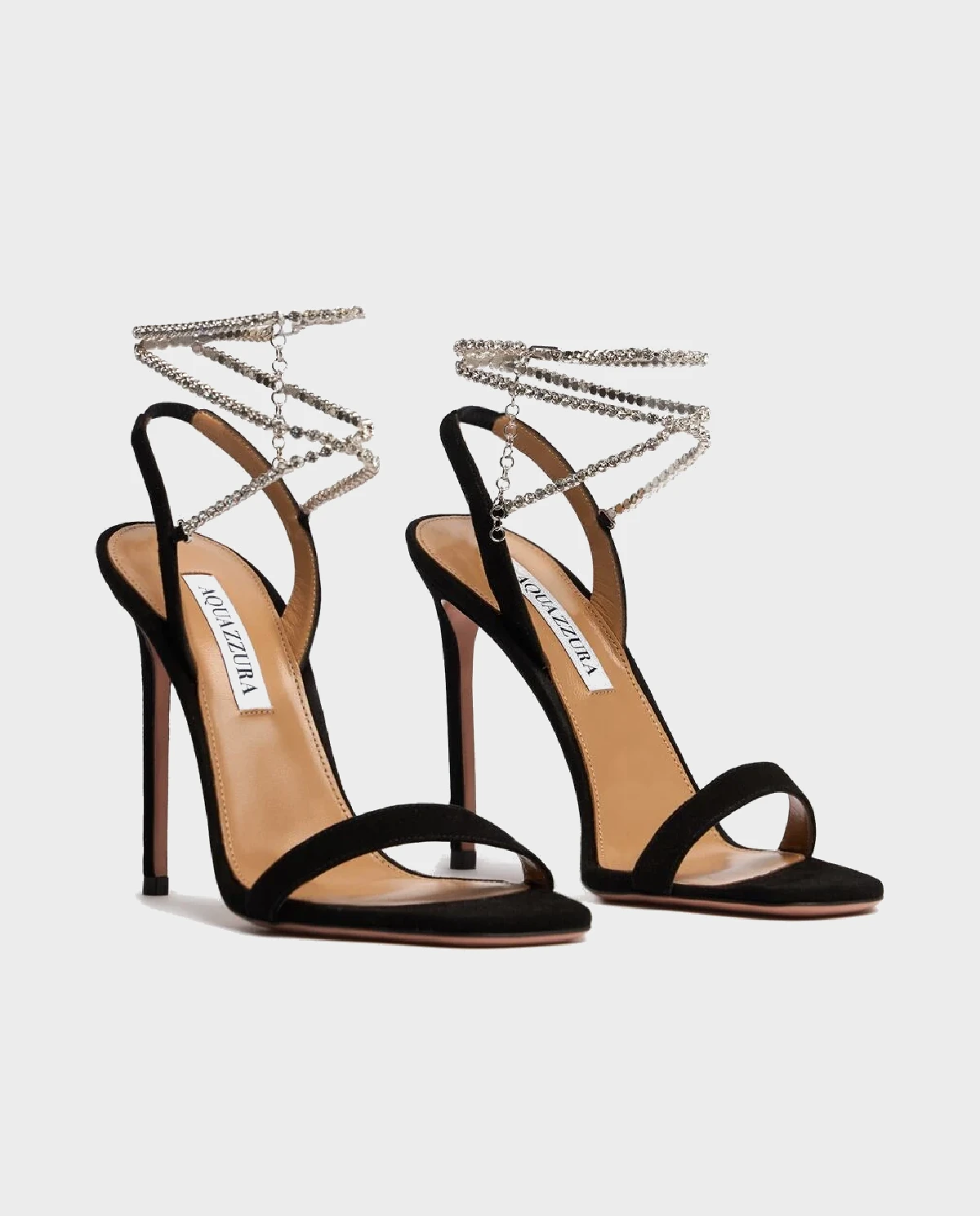 Замшевые босоножки на шпильке AQUAZZURA Careless Whisper 105  