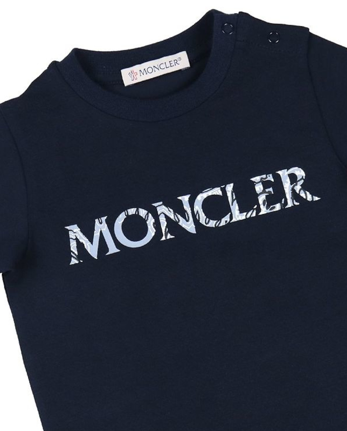 Футболка від MONCLER KIDS темно-синя з логотипом