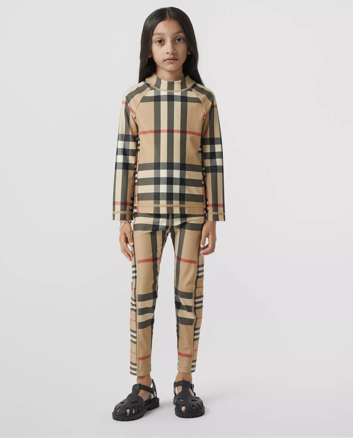 BURBERRY CHILDREN Бежеві легінси в клітинку 6-14 років