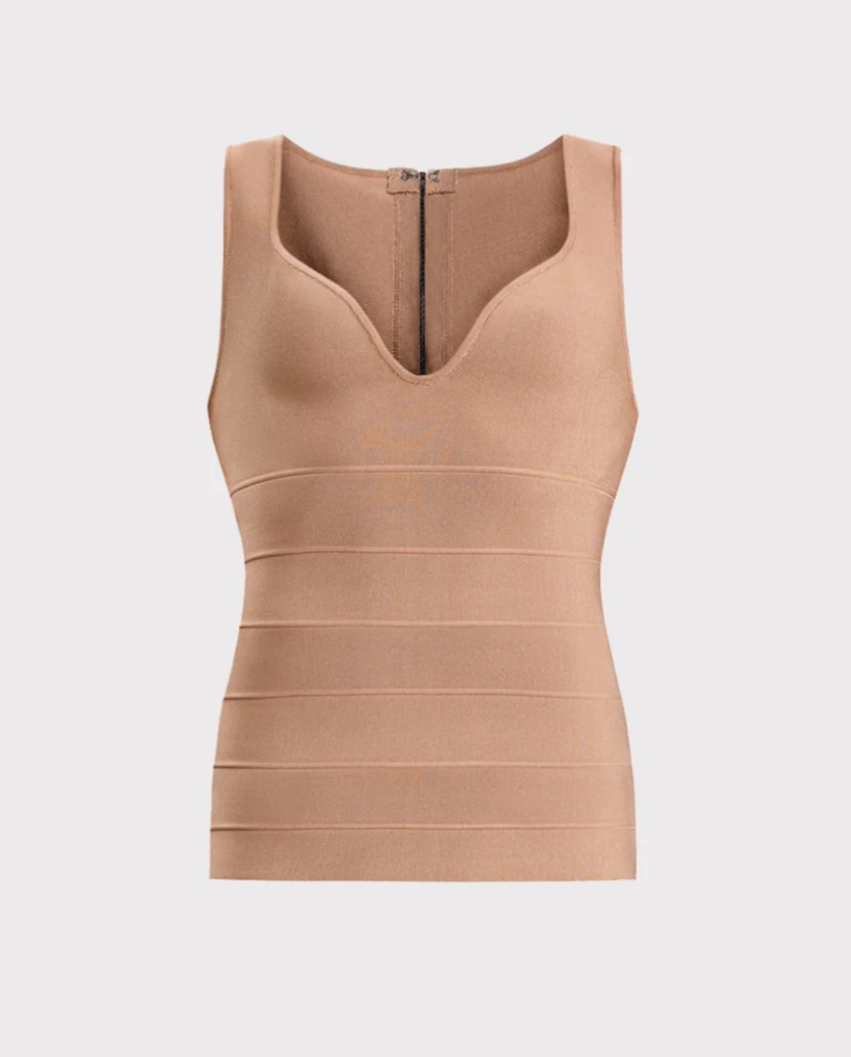 HERVE LEGER Облягаючий бежевий топ