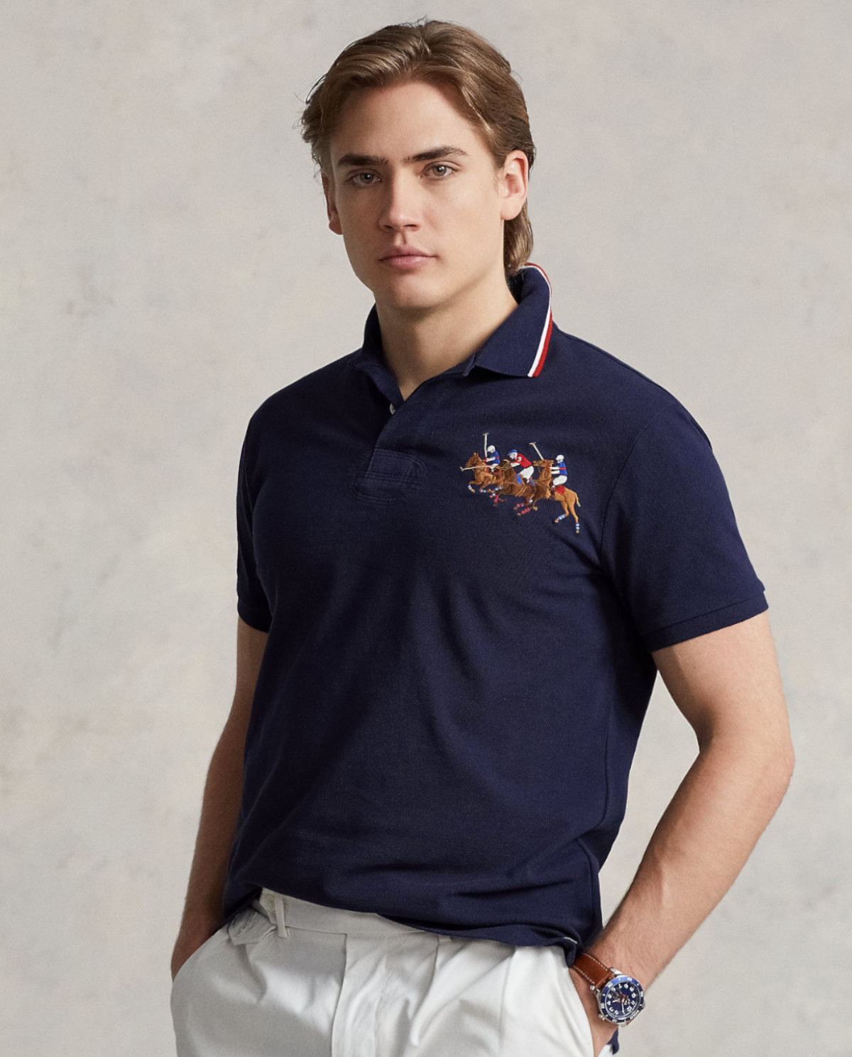 Бавовняна футболка від RALPH LAUREN Custom Slim Fit