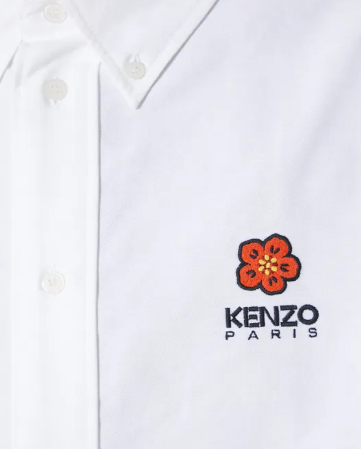 KENZO Біла бавовняна сорочка 'Boke Flower'