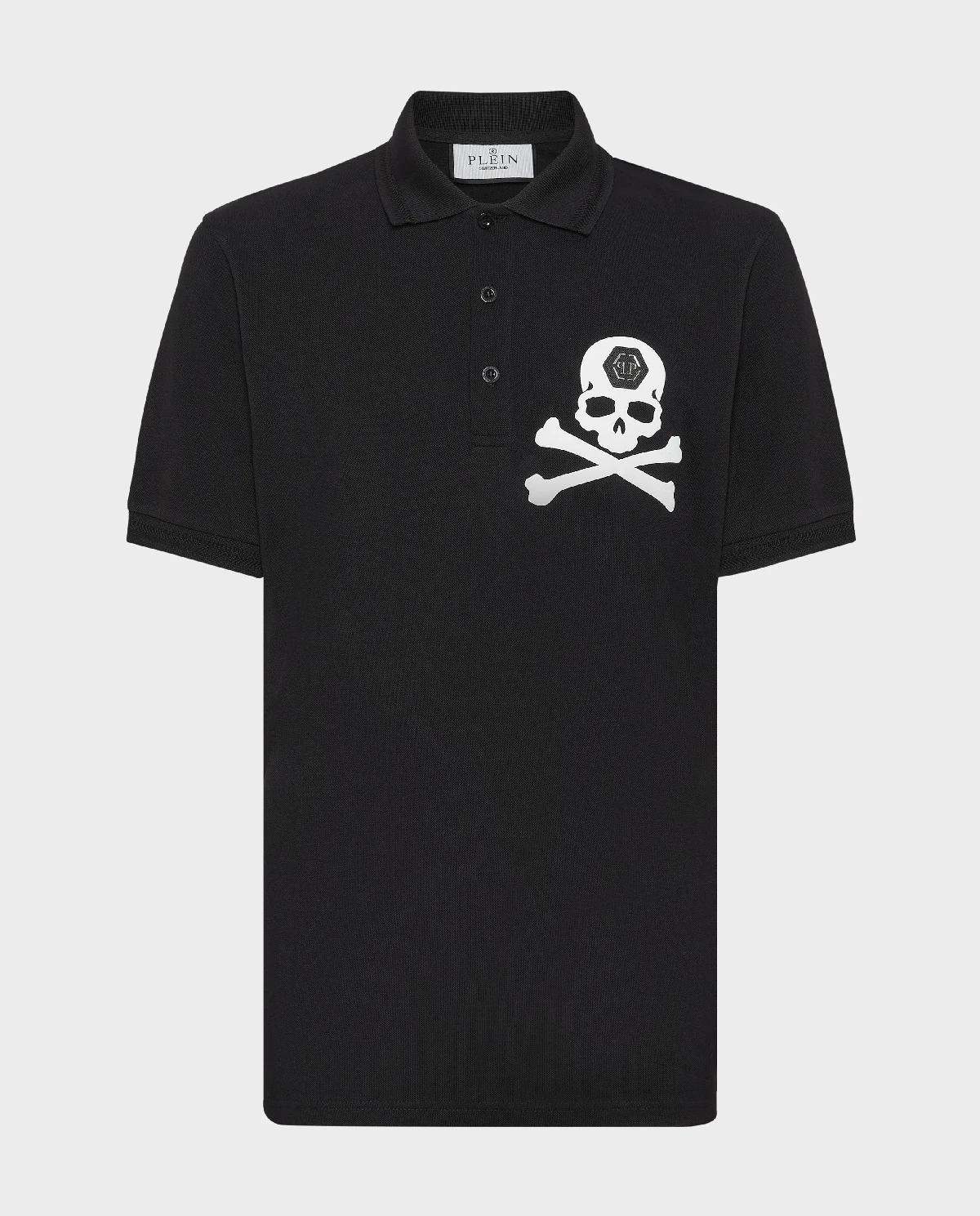 Сорочка-поло PHILIPP PLEIN Black SS Skull Bones