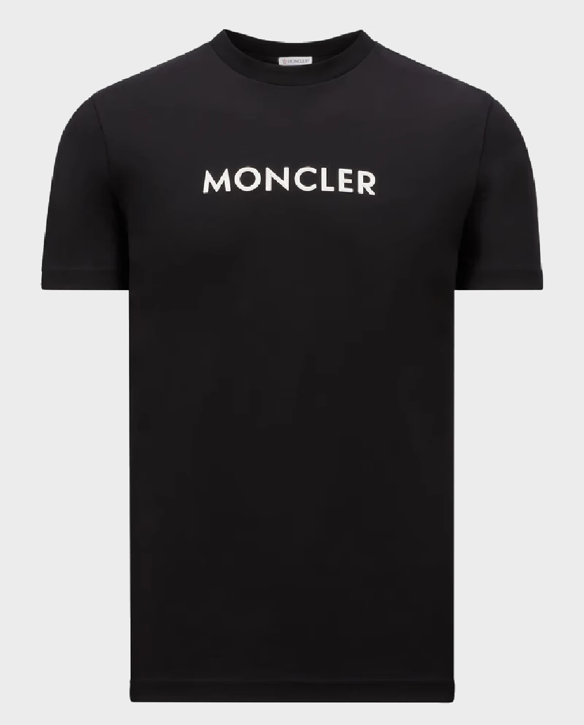 MONCLER Чорна футболка з логотипом