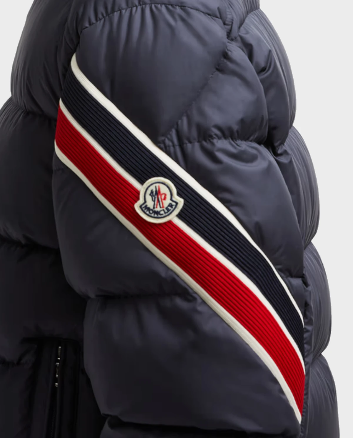 Темно-синя стьобана куртка MONCLER