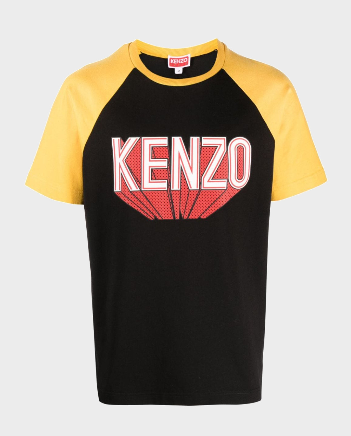 KENZO Черная футболка с контрастным логотипом 