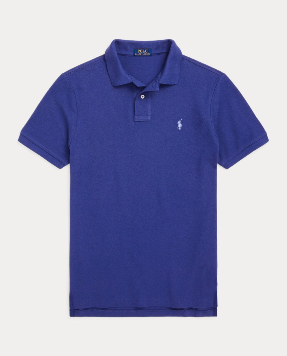 RALPH LAUREN Синя сорочка-поло Slim Fit Mesh Polo