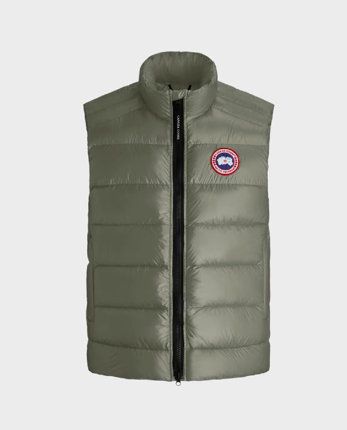 CANADA GOOSE Оливковый пуховый жилет Crofton 