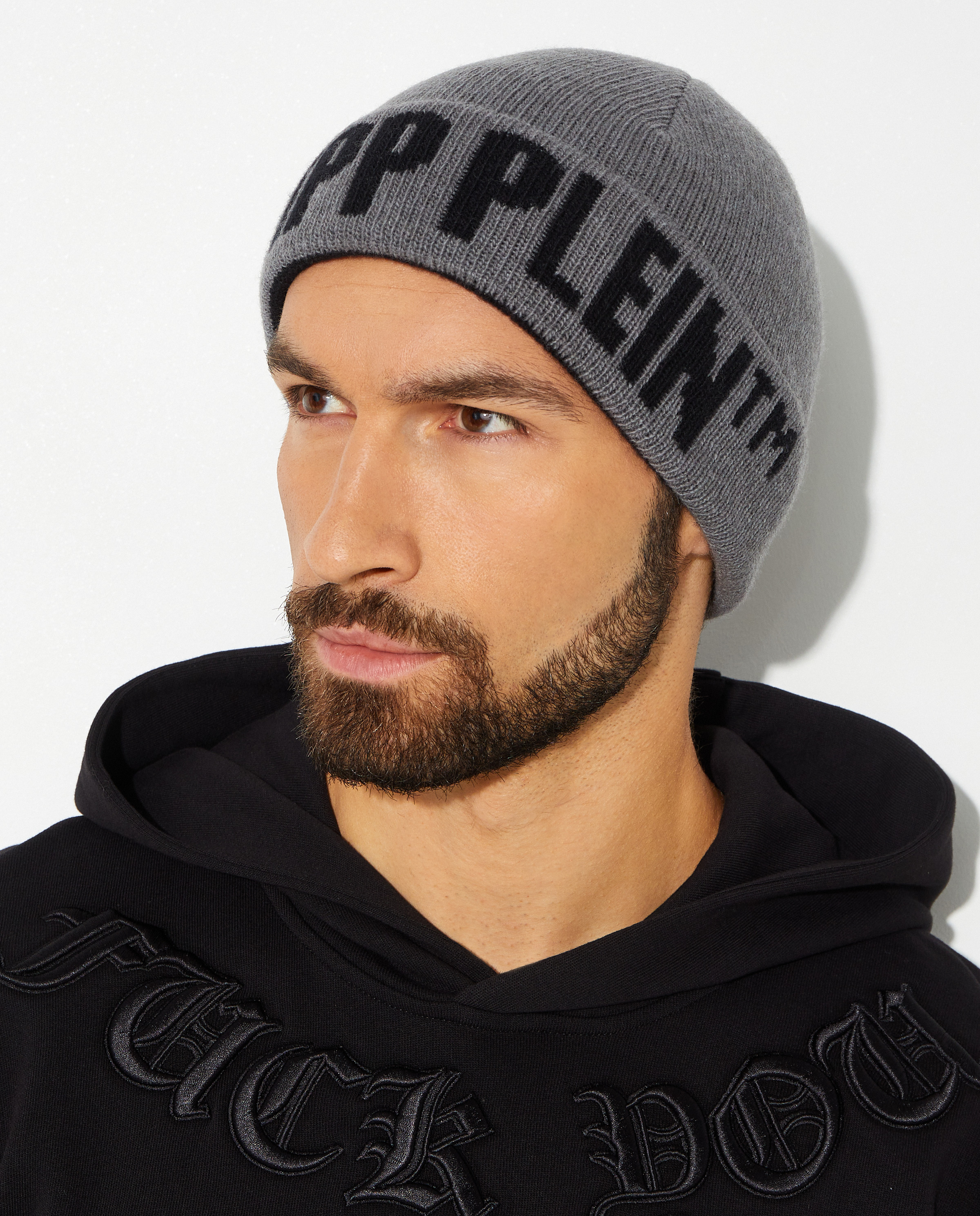 PHILIPP PLEIN Серая кепка с логотипом размер ONE SIZE