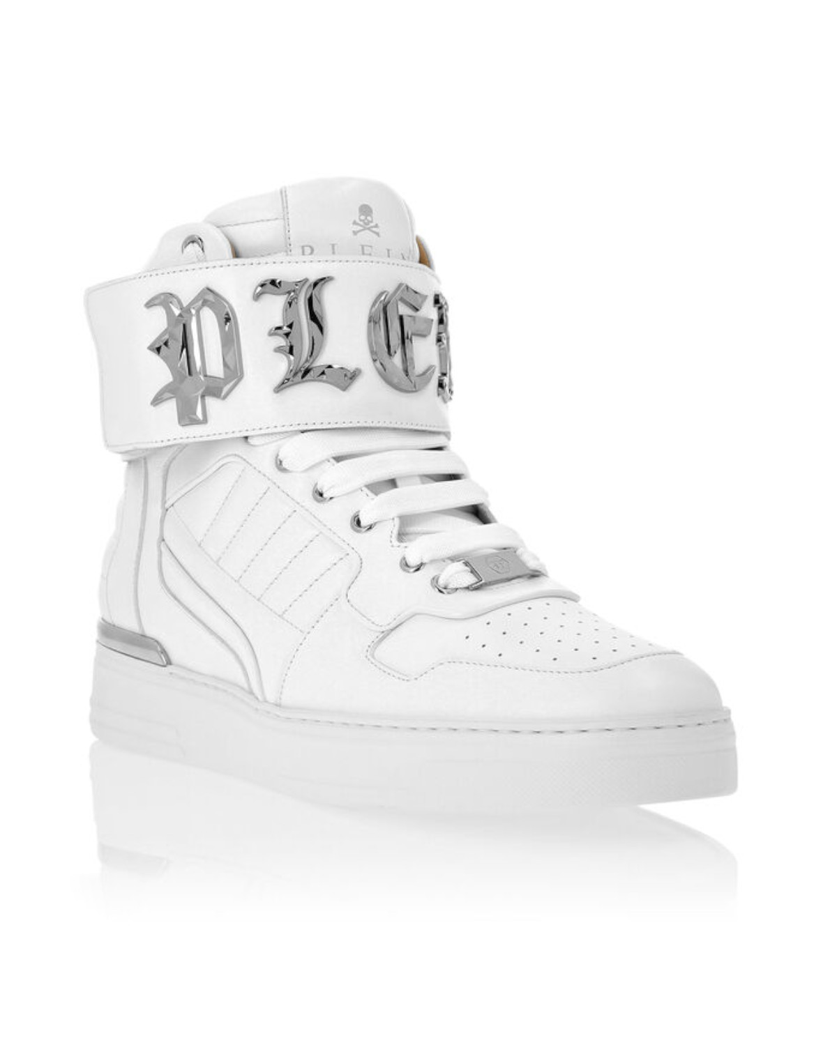 Білі стильні кросівки Hi-Top від Philipp Plein білого кольору