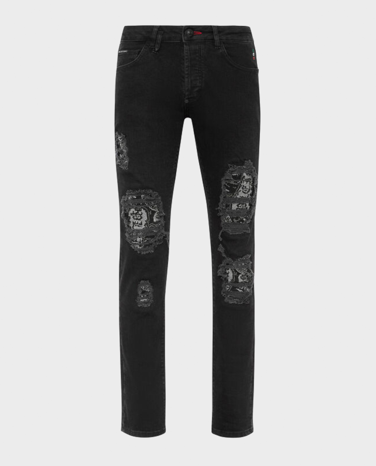 Черные джинсы Paisley Super Straight от PHILIPP PLEIN