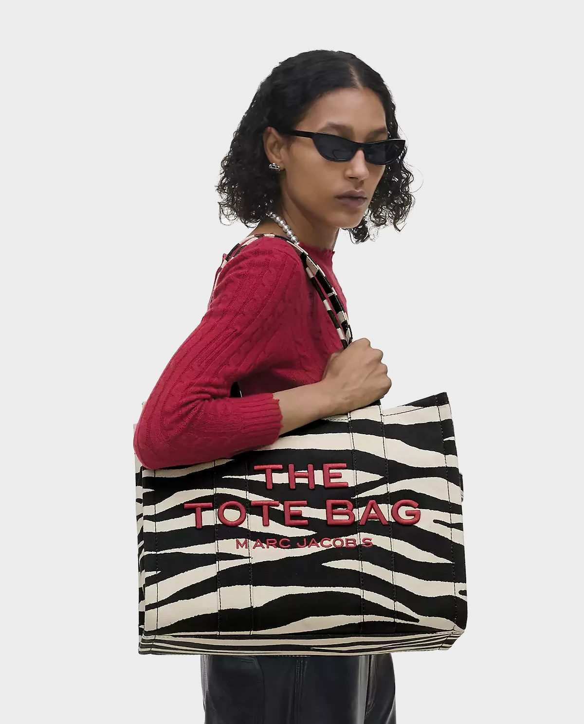 MARC JACOBS The Zebra Canvas Large Tote Bag