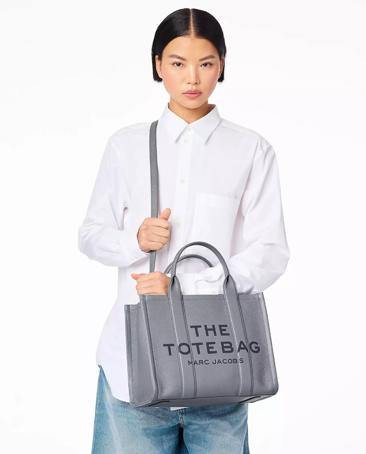 MARC JACOBS Сіра сумка через плече The Tote Medium