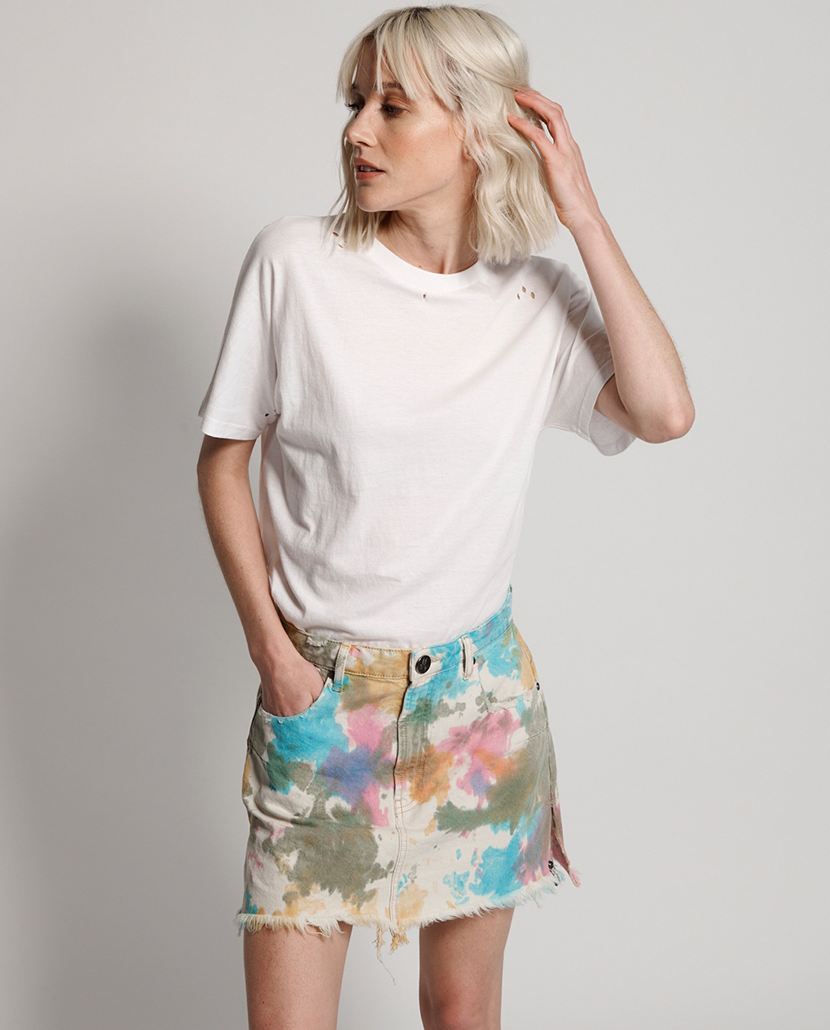 ONE TEASPOON Tie Dye Vanguard Skirt 