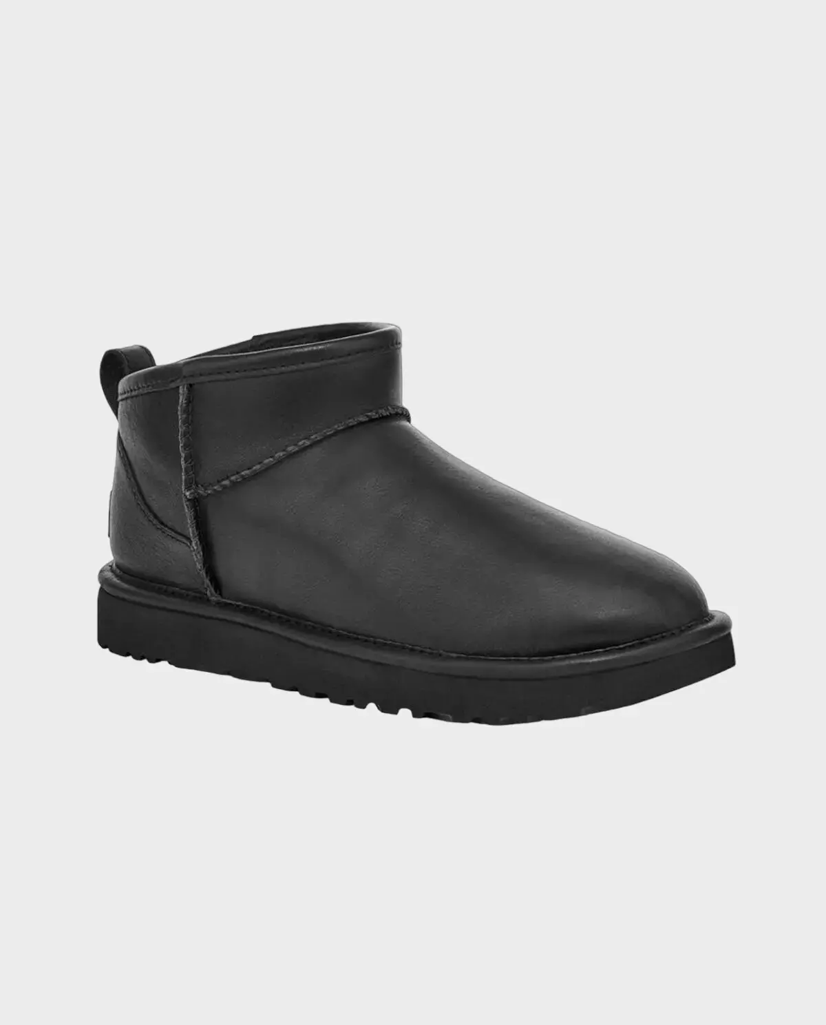 UGG Чорні шкіряні черевики для снігу Classic Ultra Mini