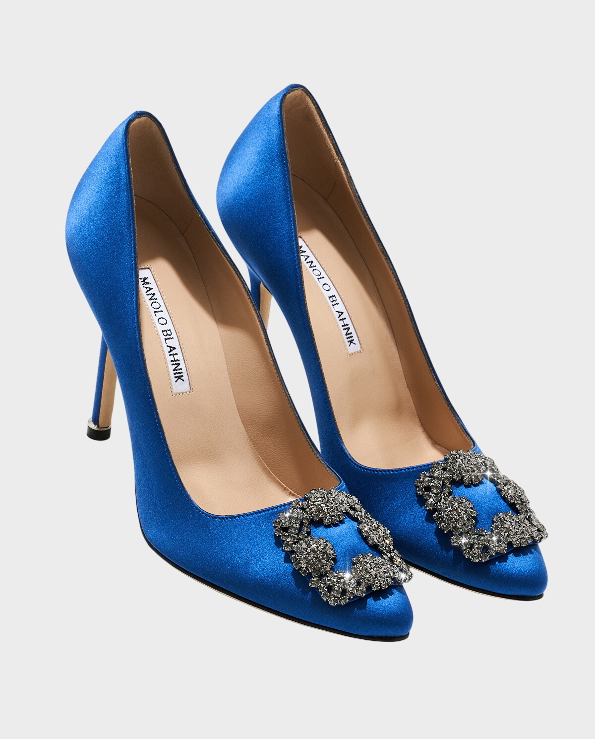 MANOLO BLAHNIK Синие шпильки Hangisi 10,5 см