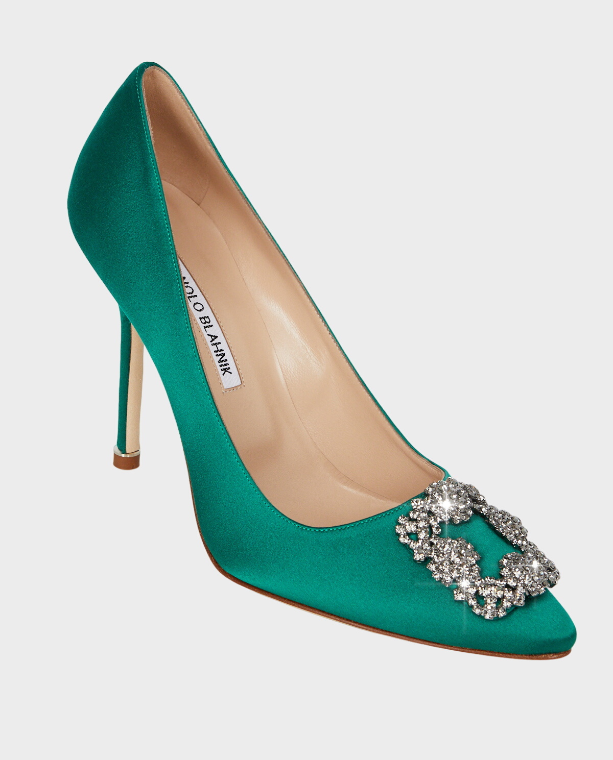 Зеленые шпильки MANOLO BLAHNIK Hangisi 10,5 см