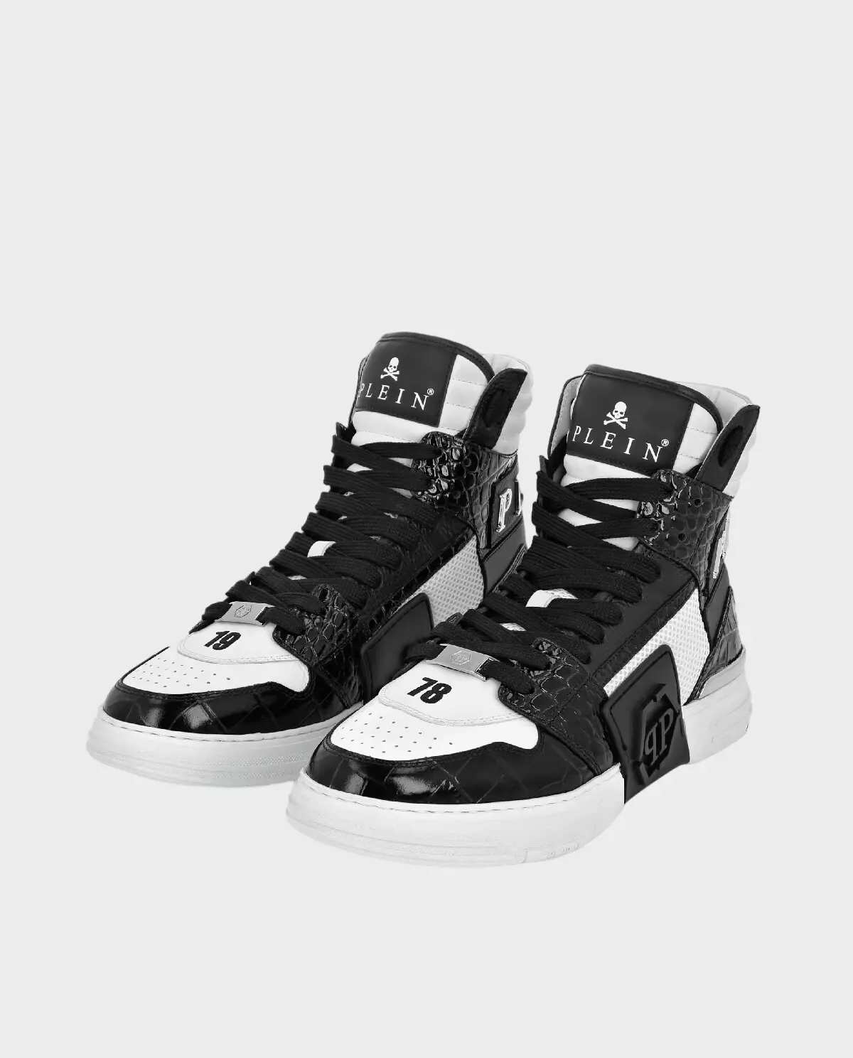 Кроссовки из крокодиловой кожи с тиснением PHILIPP PLEIN Phantom Kick$