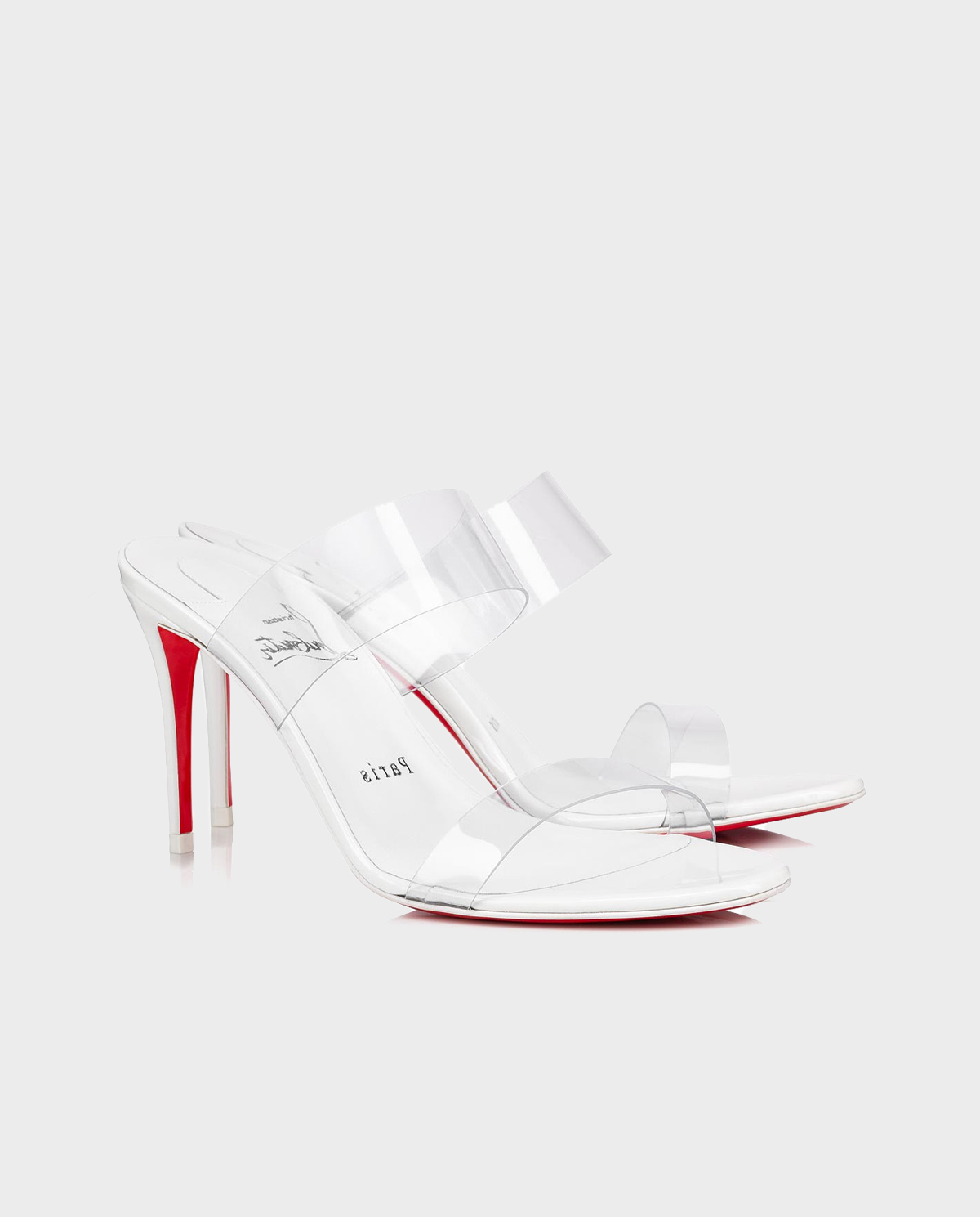 CHRISTIAN LOUBOUTIN Білі шльопанці Just Nothing