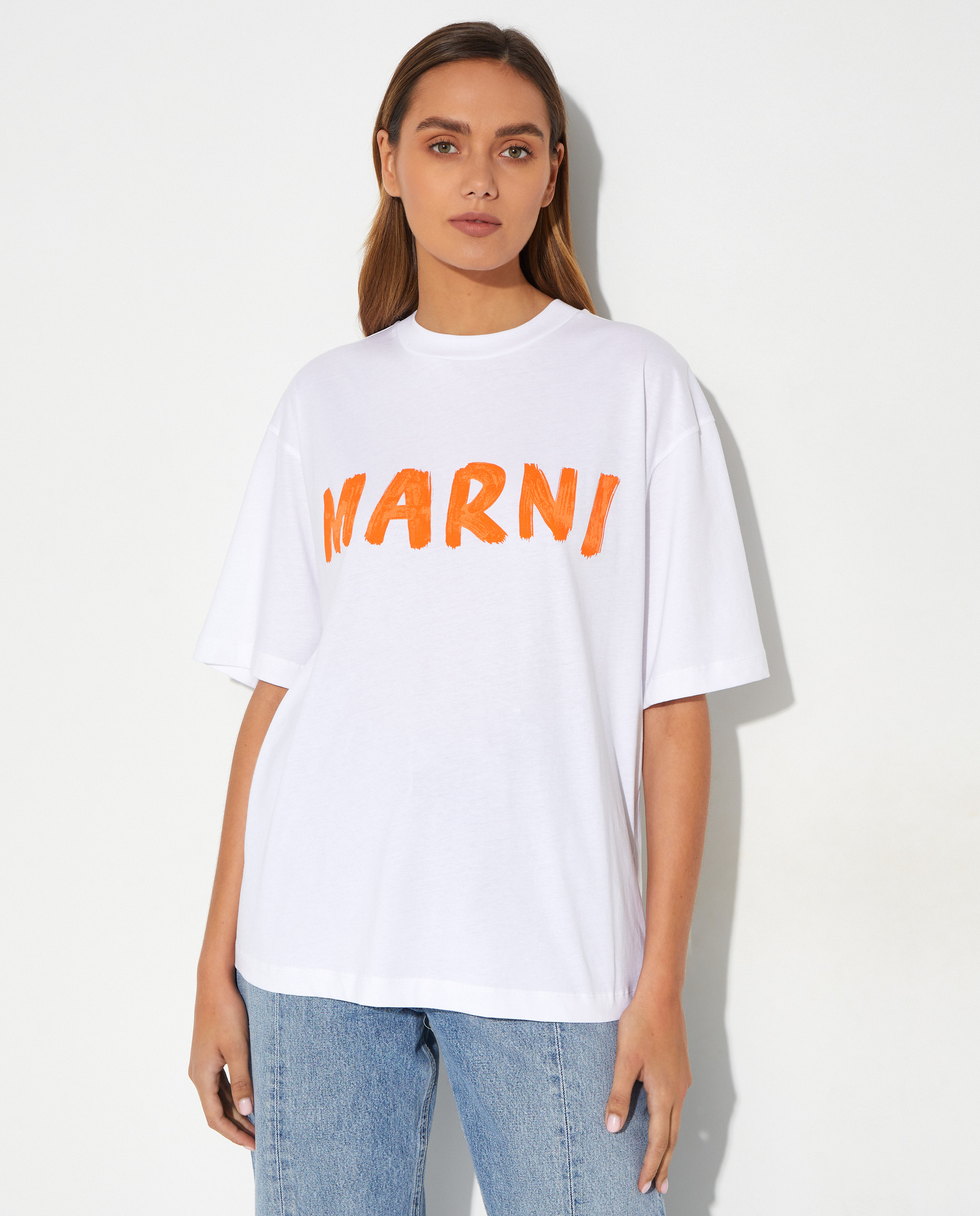 MARNI Біла футболка з логотипом Marni