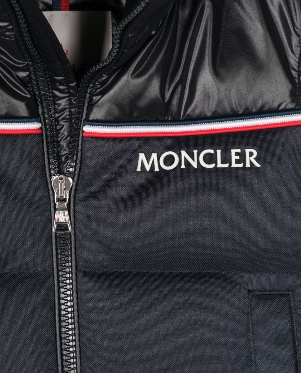 MONCLER KIDS Темно-синя жилетка з логотипом 8-14 років