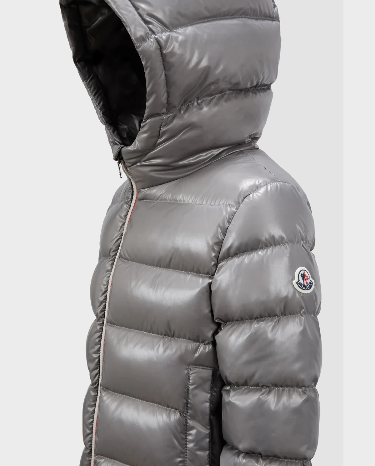 MONCLER KIDS Сірий пуховик Aubert