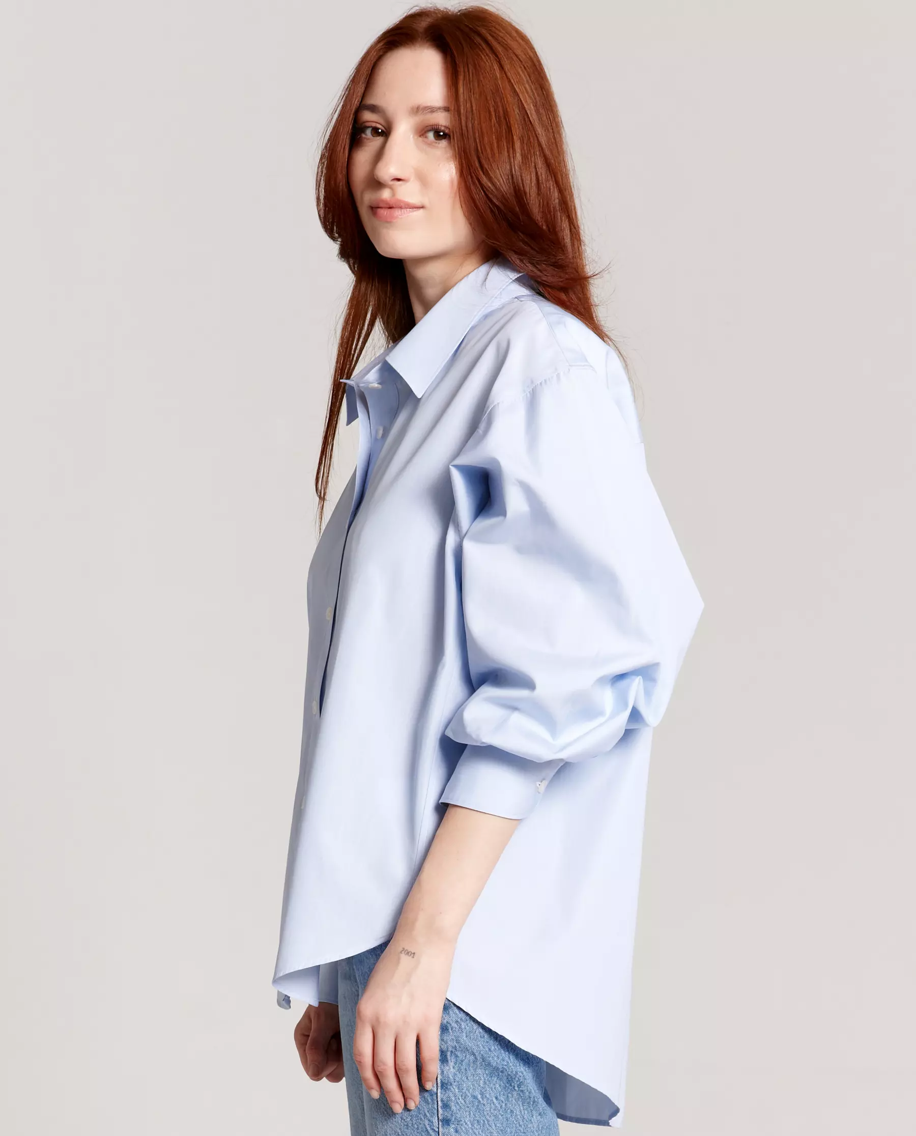 ONE SHIRT Синя сорочка oversize Petite Kate