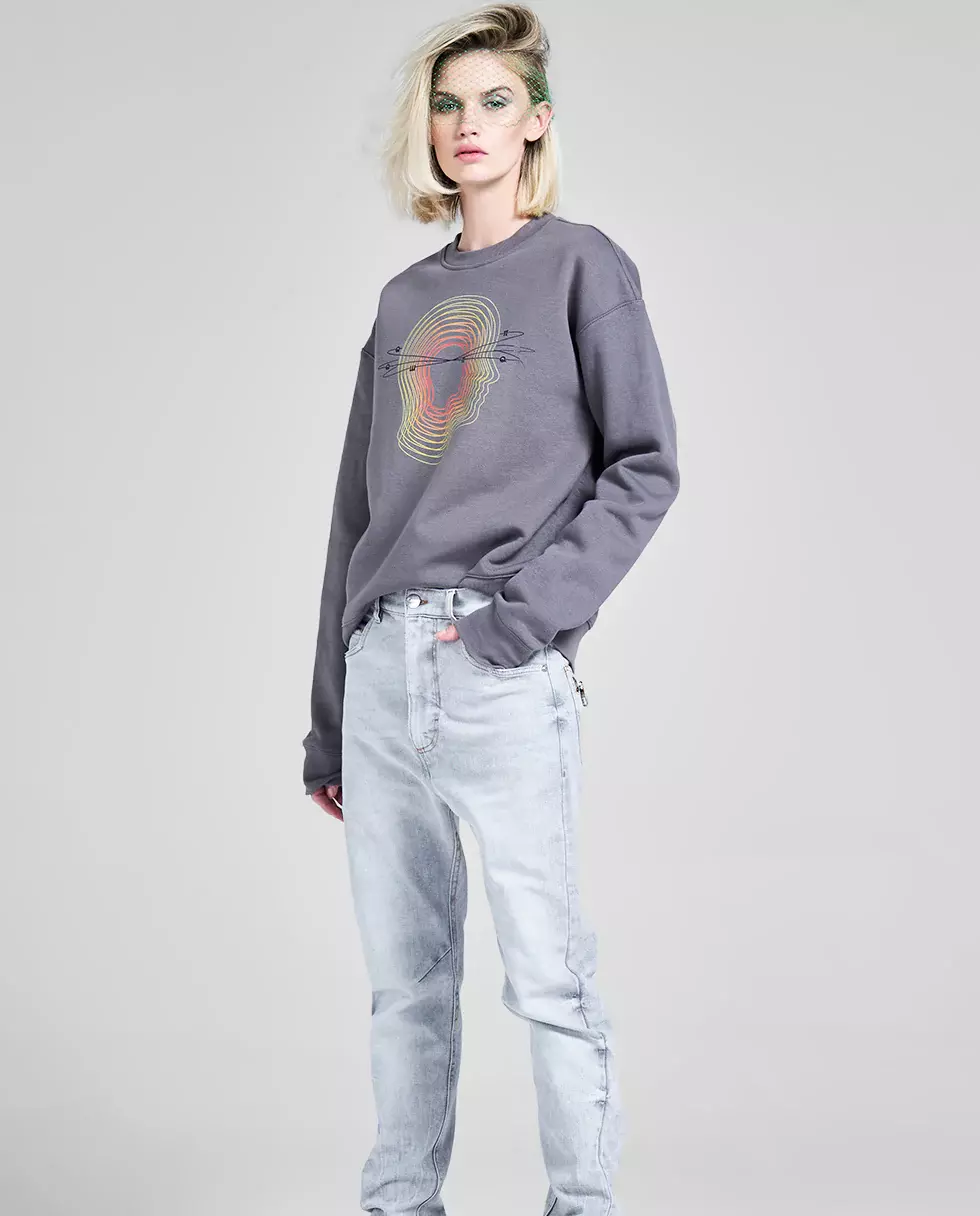 Толстовка ROBERT KUPISZ Grey Revolution Signature Sweatshirt 