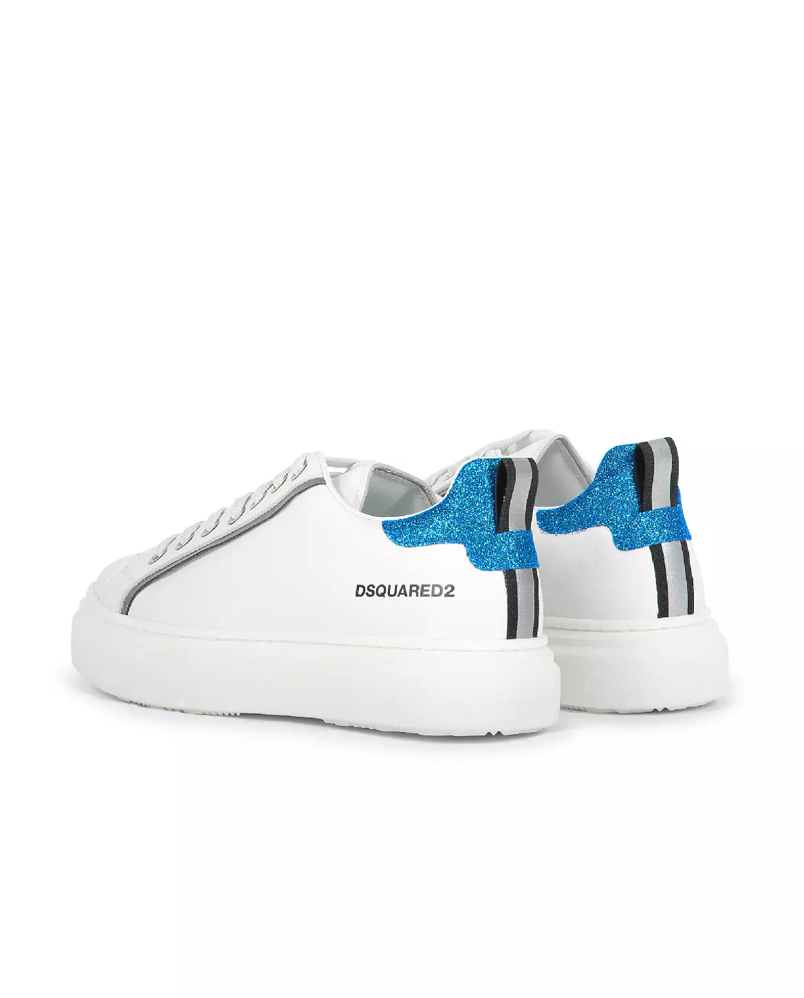 DSQUARED2 KIDS Шкіряні кросівки з блискітками