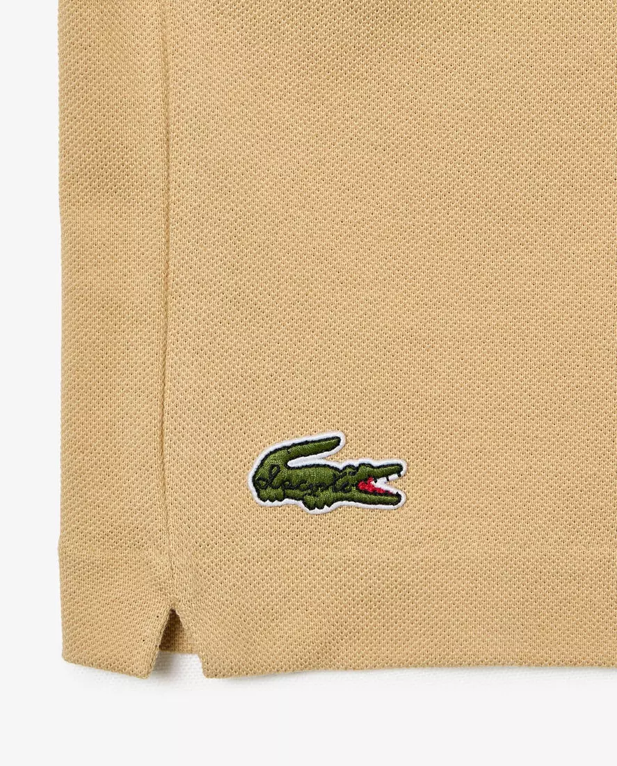 LACOSTE Бежева сорочка-поло з контрастними деталями