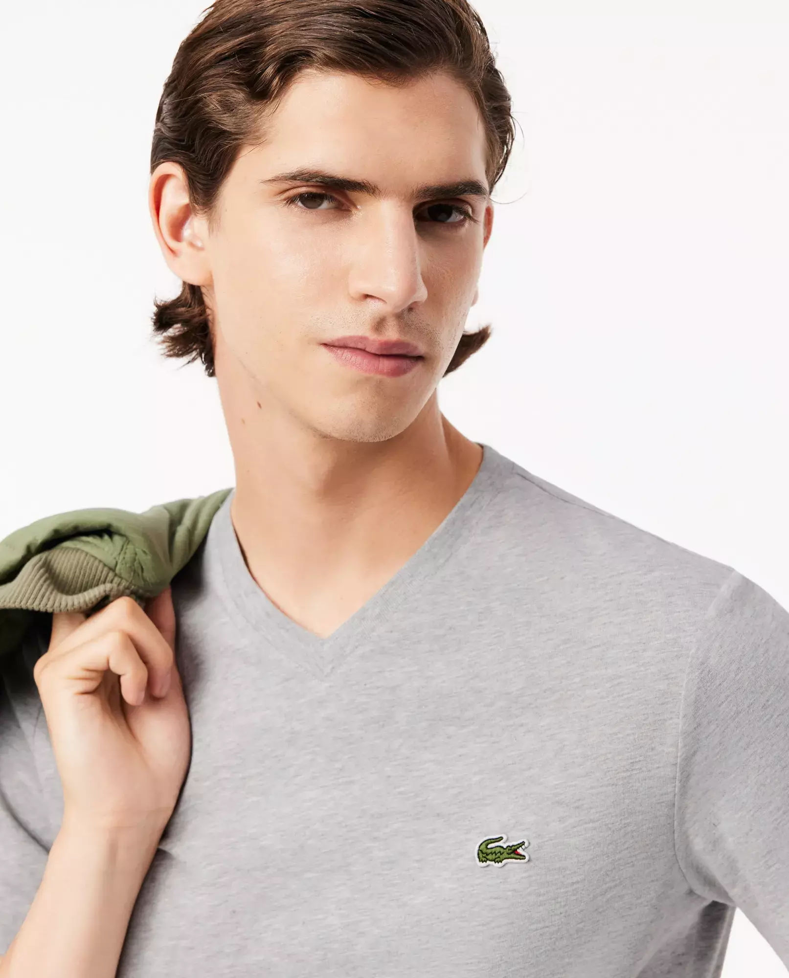 Сіра футболка LACOSTE Regular Fit