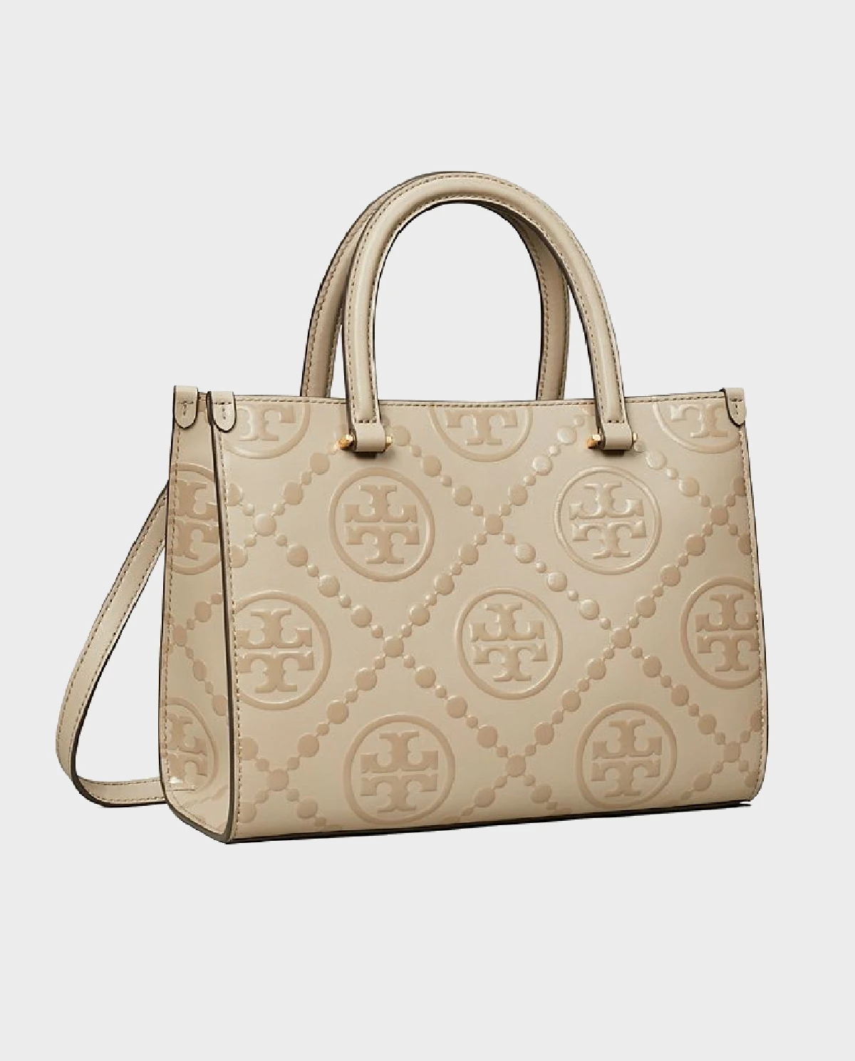 TORY BURCH Бежева сумка з монограмою