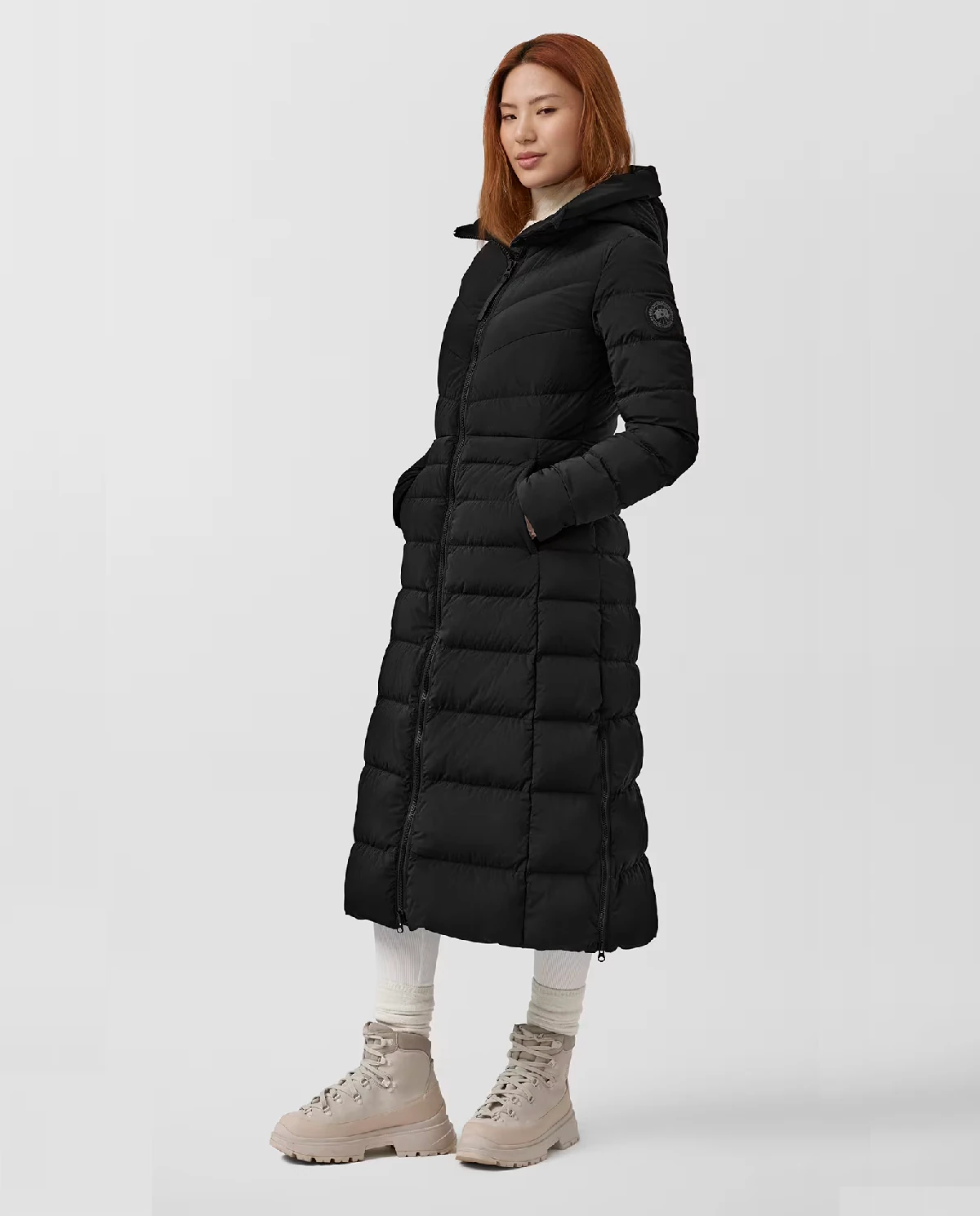 CANADA GOOSE Чорне пухове пальто Clair