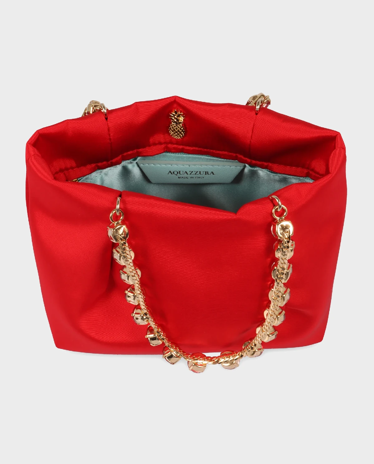 AQUAZZURA Red Galactic Mini Tote Handbag Red Galactic Mini Tote Handbag